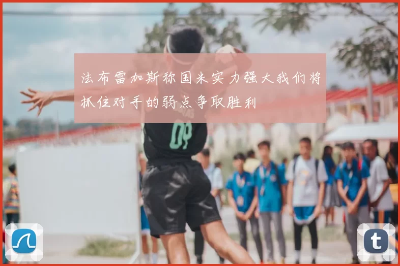 法布雷加斯称国米实力强大我们将抓住对手的弱点争取胜利