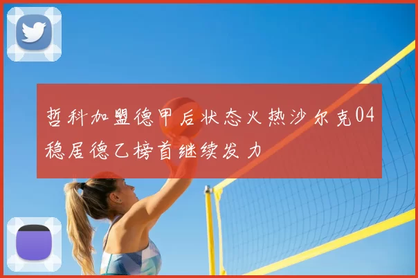 哲科加盟德甲后状态火热沙尔克04稳居德乙榜首继续发力